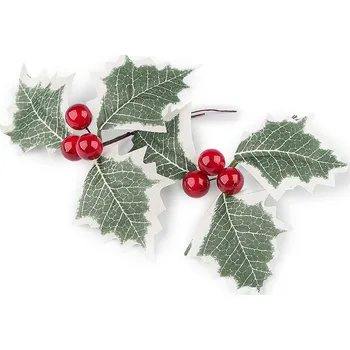 umělá květina Umělá větvička s šípky, cesmína na drátku Varianta: 2 červená zelená, Balení: 2 ks