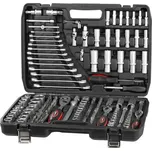 Sada náradia Strend Pro S221, 215 dielna, v kufri, 1/2"+1/4"+3/8"