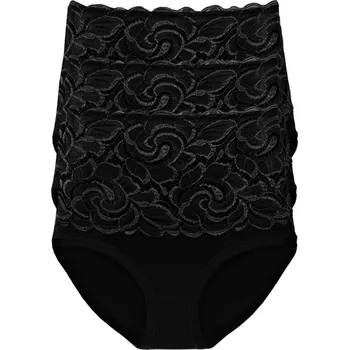 Kalhotky Kalhotky s vysokým pasem Leny 6009 - 3 ks L černá