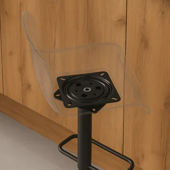 Nábytkové kování Interex Otočný systém pod židli nebo TV 150 x 150 mm / Černý