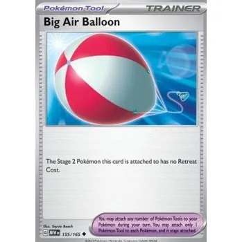 Karetní hra Pokémon MEW 155/165 Big Air Balloon - 151 Stav: Near Mint, Verze: REVERSE HOLO