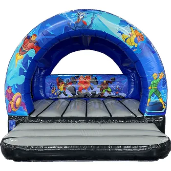 Skákací hrad Skákací hrad „ÚČKO“ | Kompaktní PVC hrad pro děti 2–6 let – certifikovaný dle ČSN EN 14960 TÉMATIKA: Superhrdinové