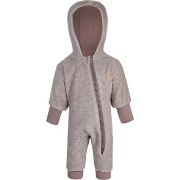 Kojenecký overall Little Angel Overal FLEECE BAMBUS Outlast® - hnědý melír/oříšková Velikost oblečení: 98