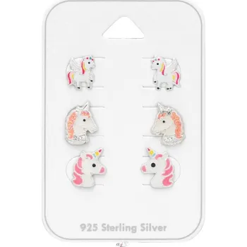 Náušnice All4Silver Náušnice dětské jednorožci - 3 páry S5374