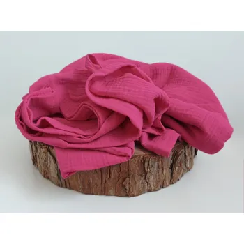 Nelly Mušelínový ručník - Jasně růžová 45x100 cm