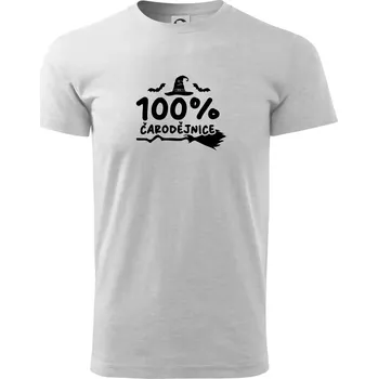 100% čarodějnice - Triko extra velké (5-8XL) - 8XL ( Světlešedý Melír )