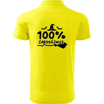 Pánská košile 100% čarodějnice - Polokošile pánská Pique Polo 203 - 5XL ( Citrónová )