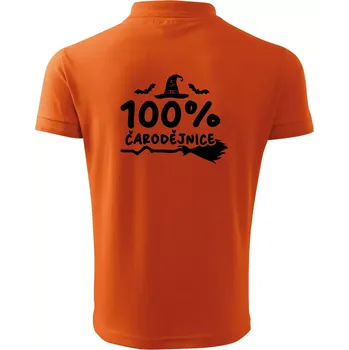 Pánská košile 100% čarodějnice - Polokošile pánská Pique Polo 203 - 5XL ( Oranžová )