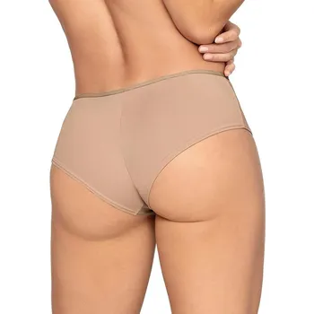 Kalhotky Leonisa hnědé bezešvé kalhotky s krajkou Invisible Hipster M