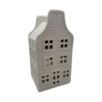 Keramický domeček na čajovou svíčku, bílý, 19 cm (cs, Harasim velkoobchod s. r. o.)