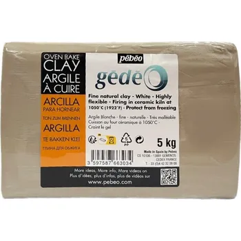 Modelovací hmota Gédéo Vypalovací hmota bílá 5kg