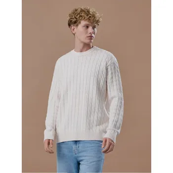 Pánský svetr Svetr s kulatým výstřihem - S - House - krémový - 062HG-01X