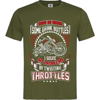 Pánská móda Tričko Some Drink Bottles Druh: Pánské, Barva: Khaki, Velikost: XL