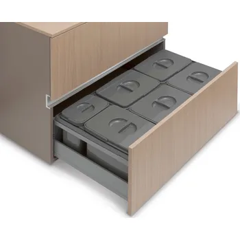 Odpadkový koš Sinks JAZZ 900 5x15 l + 1x7 l EK2901