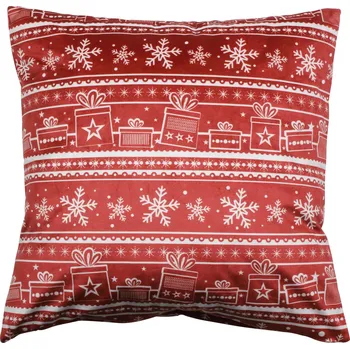 Polštář Vánoční polštář GIFTS červená 45x45 cm MyBestHome Varianta: Povlak na polštář, 45x45 cm