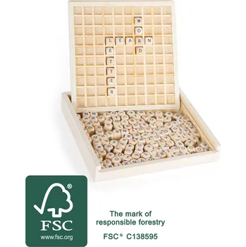 Dřevěná hračka small foot Dřevěná hra Tvoření s písmenky - poškozený obal