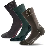 LASTING merino ponožky WHI 3-PACK černá+hnědá+zelená