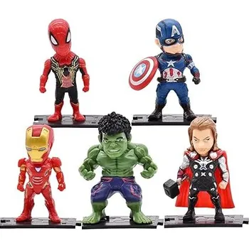 Jedlá dekorace na dort Dekorace na dort 5 ks - Superhrdinové