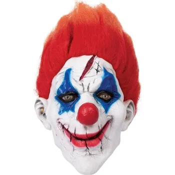 Karnevalová maska Maska Klauna s červenými vlasy latexová