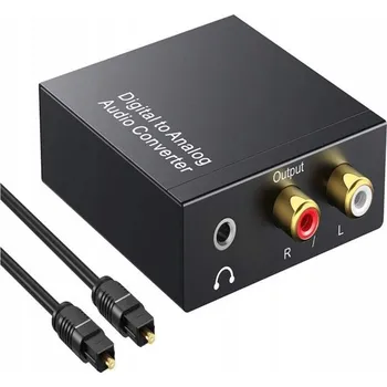Média konvertor AUDIO PŘEVODNÍK TOSLINK+COAX -> 2xCINCH/JACK 3.5mm