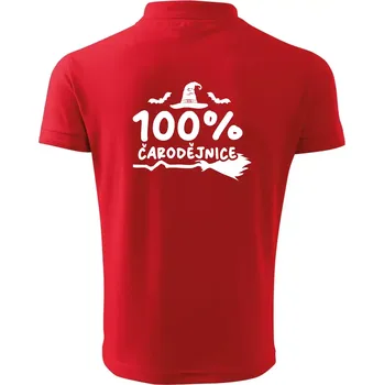 Pánská košile 100% čarodějnice - Polokošile pánská Pique Polo 203 - 5XL ( Červená )