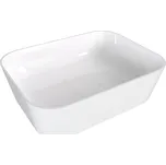 Polysan BANERA SQUARE umyvadlo na desku, litý mramor, 50x36cm, bílá 14596