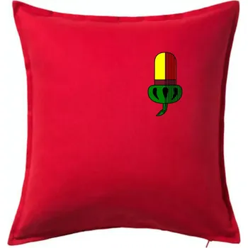 Polštář Prší - Žaludy - Polštář 50x50 - 50x50 - Včetně výplně ( Červená )