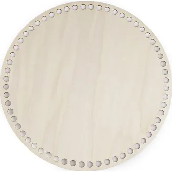 Dno na pletení / výrobu košíků Ø25 cm, barva přírodní sv.