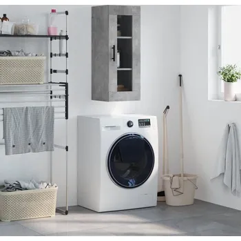 Koupelnový nábytek vidaXL Nástěnná skříňka 34,5 x 34 x 90 cm [828935] Barva: Betonová šedá