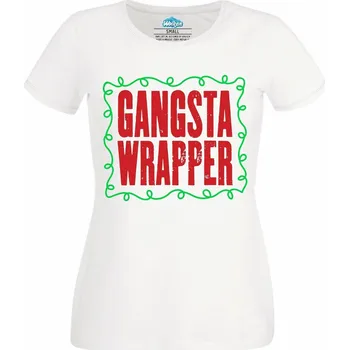 Dámské tričko Gangsta Balič Dárků (Velikost: 4XL, Barva: Bílá)