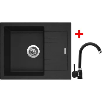 Granitový dřez Granitový dřez Sinks LINEA 600 Granblack + Polo GR G1330