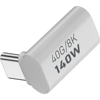 USB-C adaptér pravý úhel – přímý, 140W, 40Gbps 8K