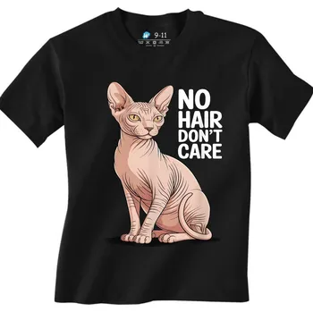 Chlapecké tričko Dětské tričko Bezsrstá Kočka Sphynx (Velikost: 3-4, Barva: Černá)