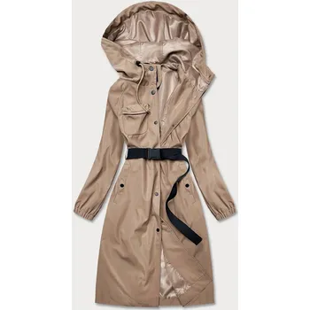 Dámský kabát Dámský dlouhý béžový kabát s páskem 49K Ann Gissy, odstíny béžové L (40) i392_19199-49