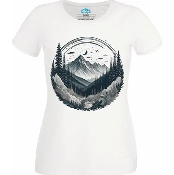 Dámské tričko Dámské tričko Údolí v Horách (Velikost: XXL, Barva: Bílá)