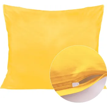 Povlak na dekorativní polštářek SATÉNOVÝ POVLAK NA POLŠTÁŘ 50X60 CM ŽLUTÁ