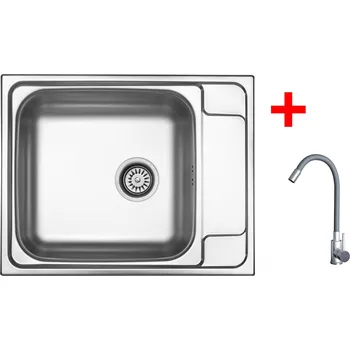 Nerezový dřez Nerezový dřez Sinks GRAND 630 + ELASTA nerez/šedá N127
