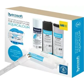 Filtrace vody SET filtrů s UV zářivkou pro reverzní osmózu ECOPURE AquaCalcium