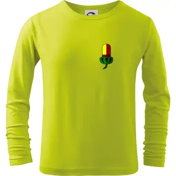 Chlapecké tričko Prší - Žaludy - Triko dětské Long Sleeve - 122 cm/6 let ( Limetková )