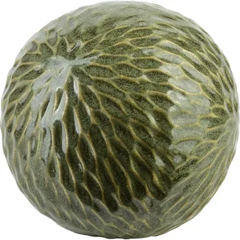 Keramická dekorativní koule Saggio Pattern 10 cm zelená