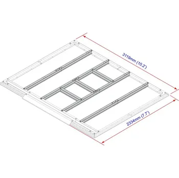Zahradní domek Eoshop Podlahové profily pro domky 7,8 m2 Duramax 57202