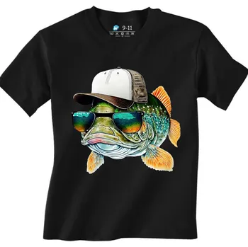 Chlapecké tričko Dětské tričko Cool Kapr v Brýlích (Velikost: 12-13, Barva: Černá)