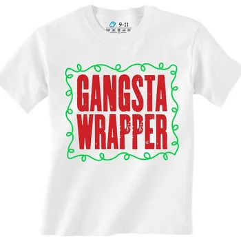 Chlapecké tričko Dětské tričko Gangsta Balič Dárků (Velikost: 7-8, Barva: Bílá)