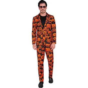 Karnevalový kostým Pánský party oblek s dýněmi - M
