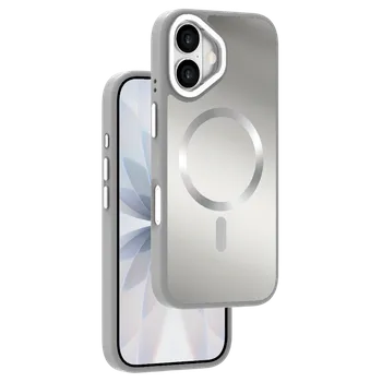 Pouzdro na mobilní telefon Kryt Shining Magnet iPhone 17 stříbrná