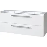 Mereo Bino, koupelnová skříňka s keramickým umyvadlem 121 cm, bílá CN663