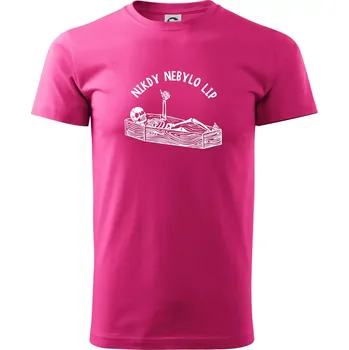 Nikdy nebylo lip - Klasické pánské triko vyšší gramáže - S ( Purpurová )