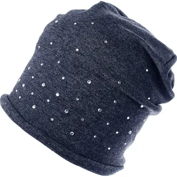 Čepice Bavlněná čepice s kamínky dámská