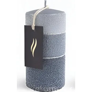 Svíčka Parafínová svíčka Milano 10 cm šedá