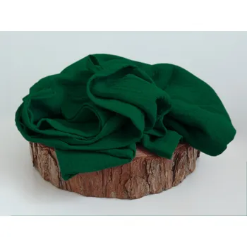 Nelly Mušelínový ručník -Lahvově zelený 45x100 cm